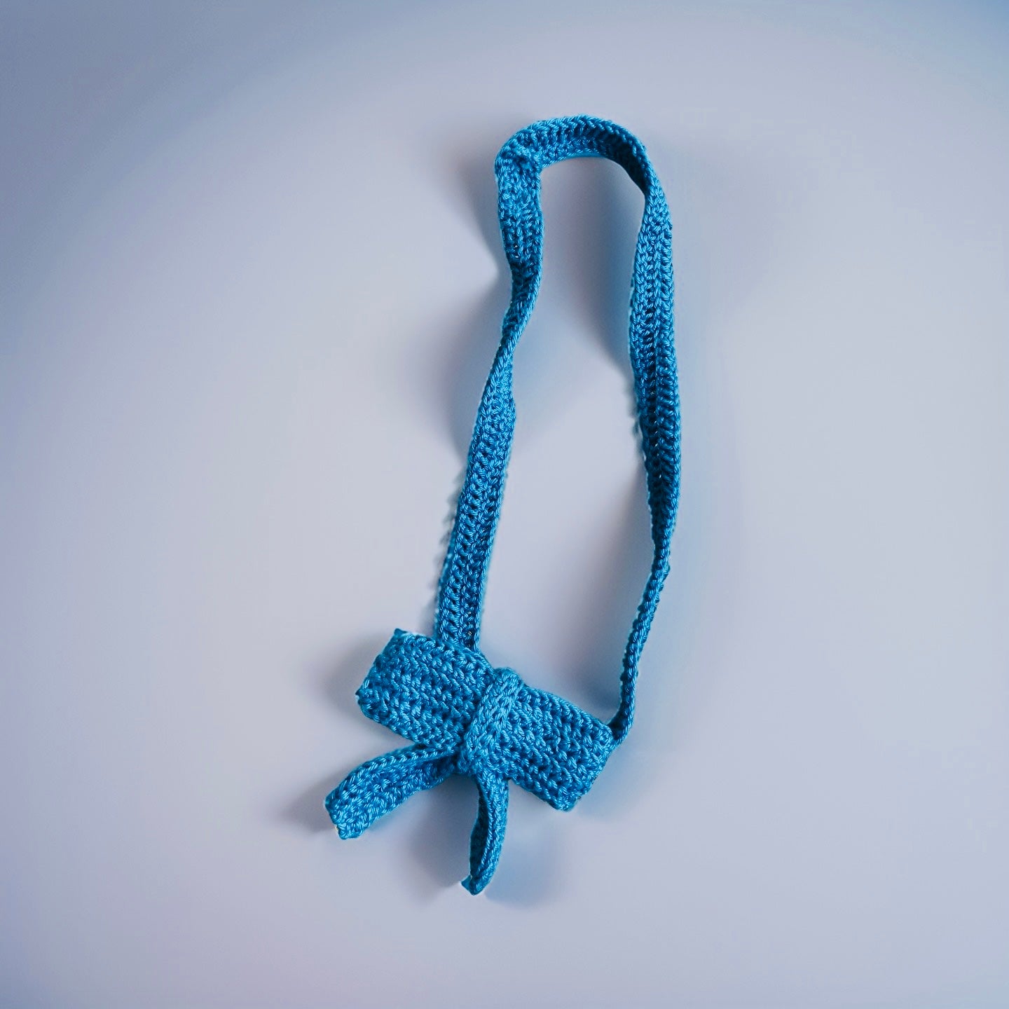 Handmade Crochet Bow Tie (Turquoise)