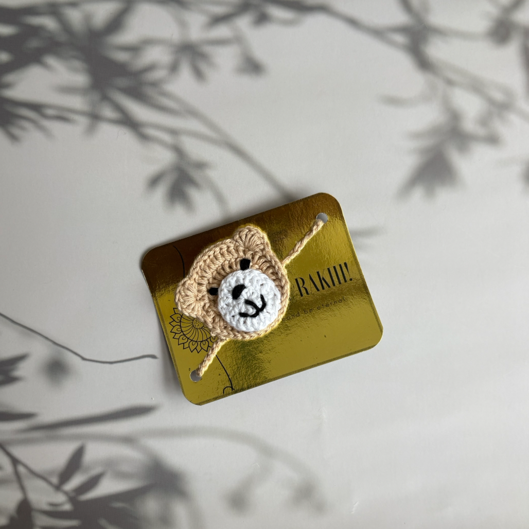 Handmade Bear Crochet Rakhi