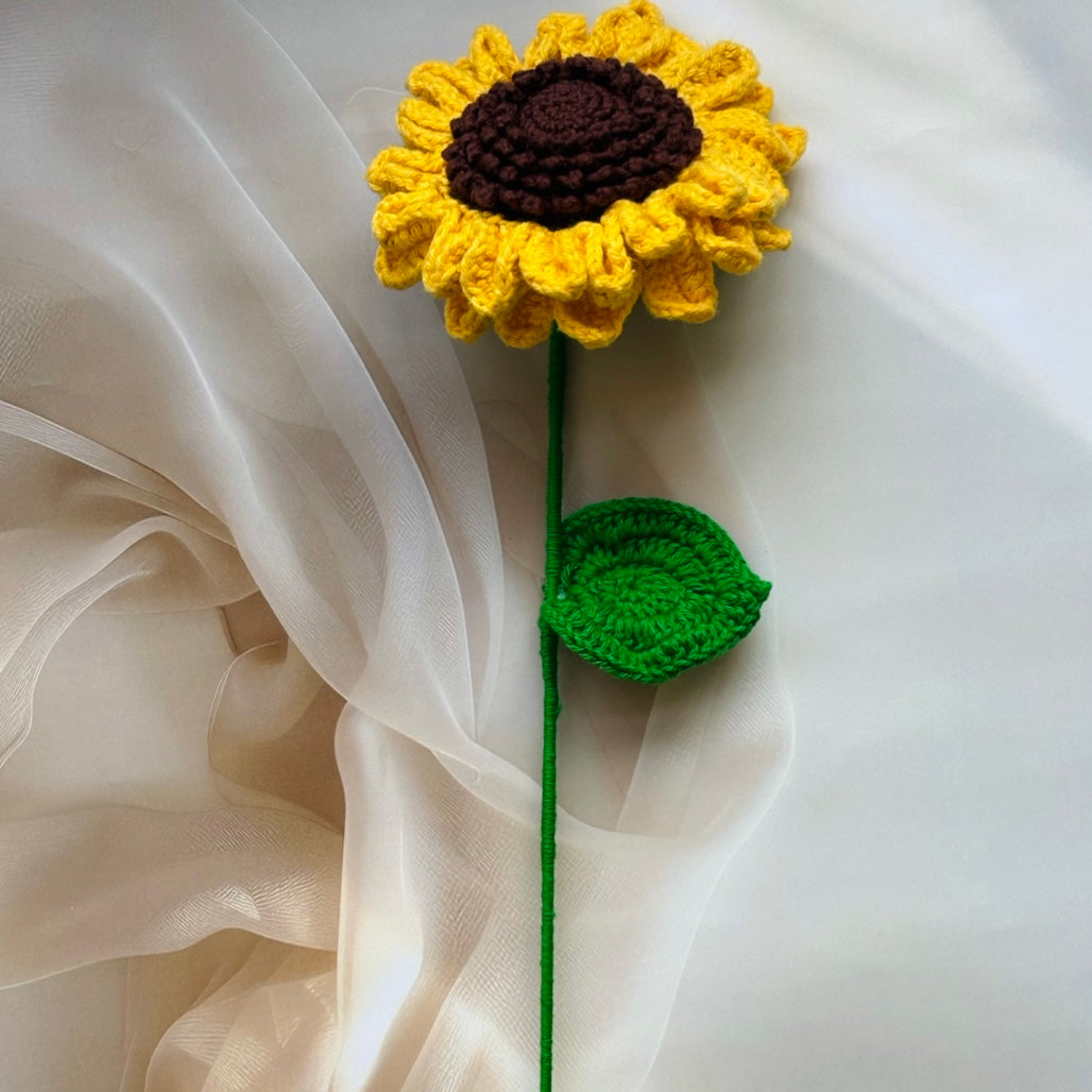 Golden Bloom Crochet Sunflower