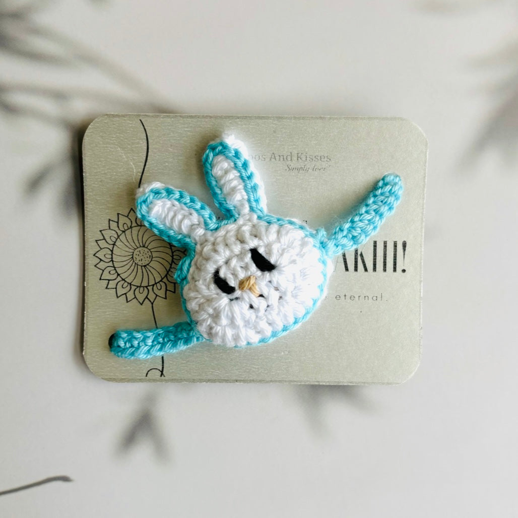 Handmade Crochet Bunny Rakhi - Blue