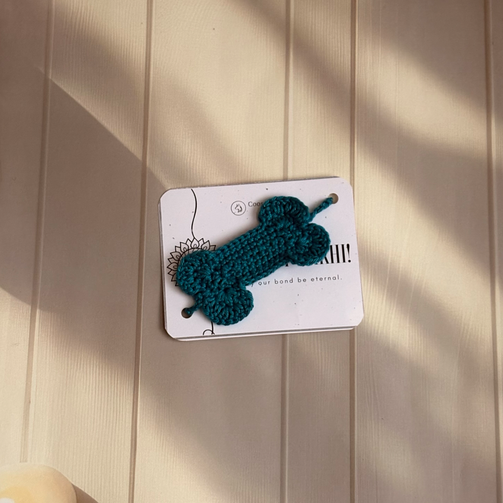 Handmade Bone Rakhi for Pets - Turquoise