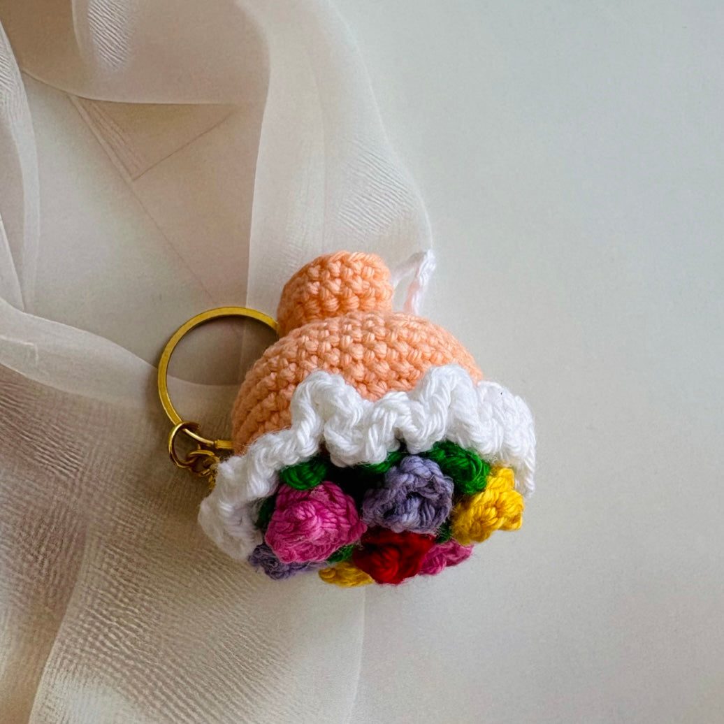 Mini Rose Bouquet Keychain (Multicolor)