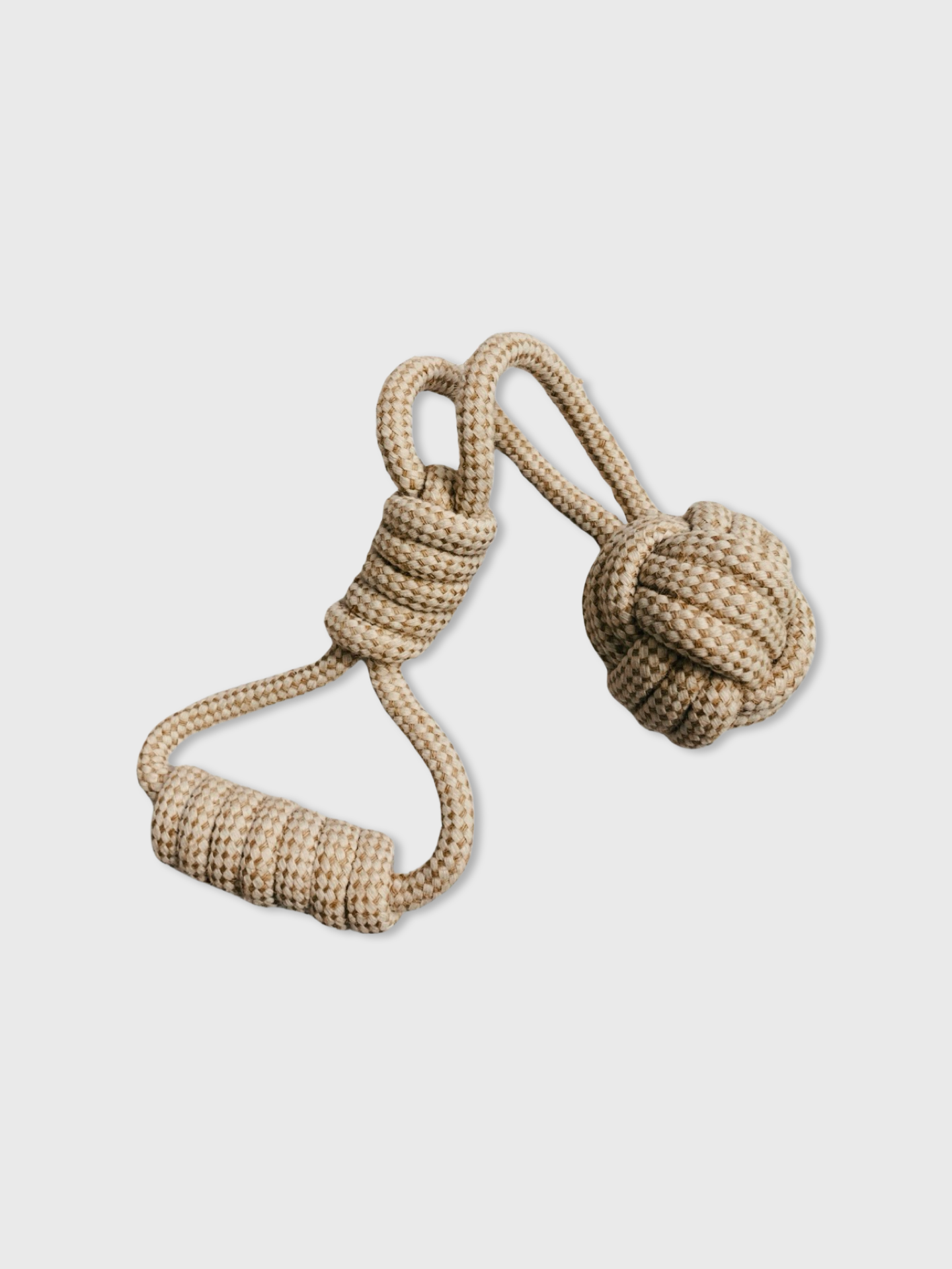 Woven-in Ball Rope Organic Hemp Pull Toy