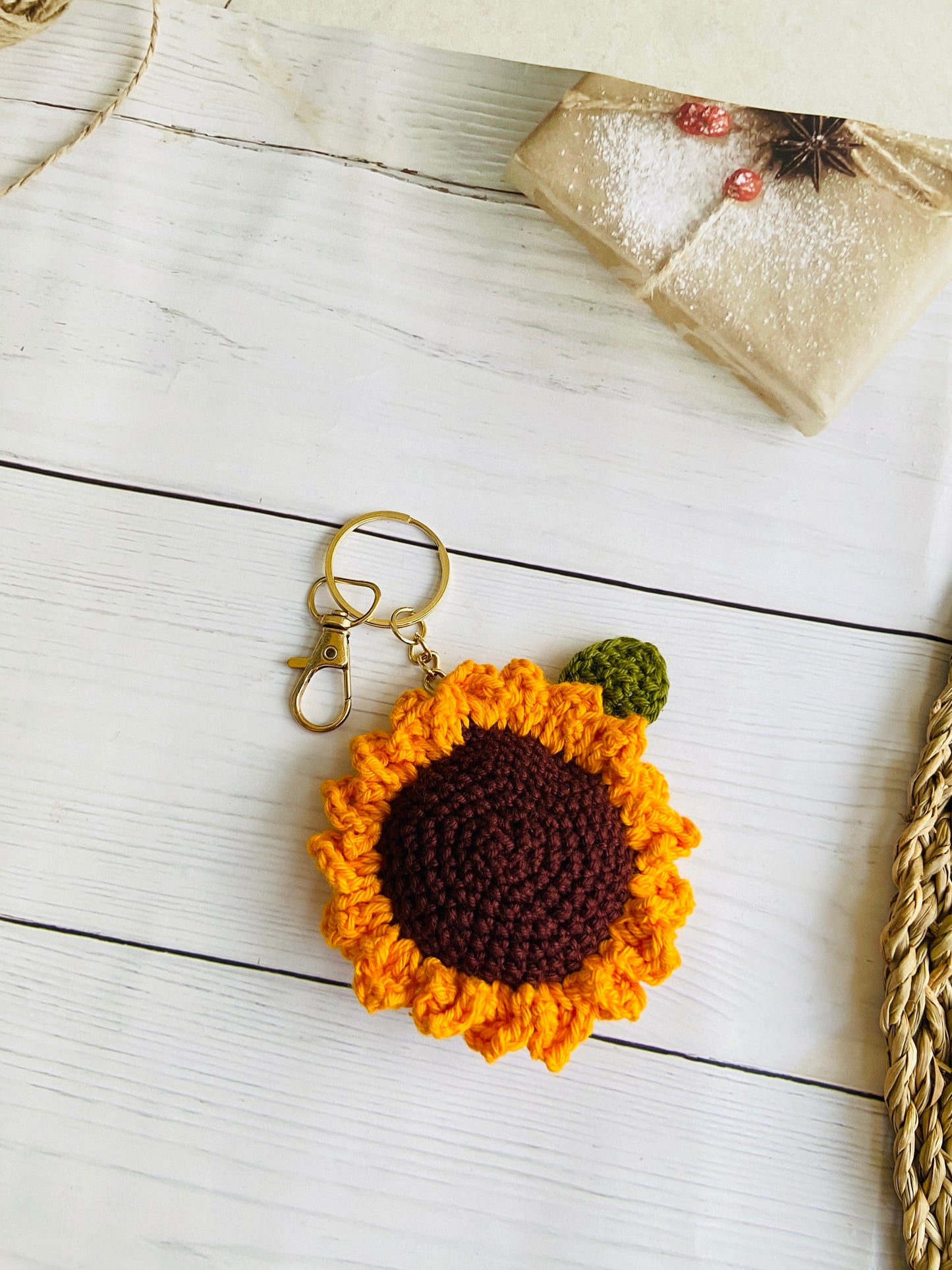 Sunflower Keychain (Mustard)