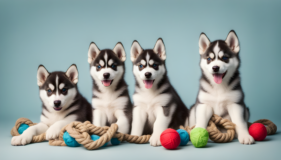 husky-puppies-with-rope-toys