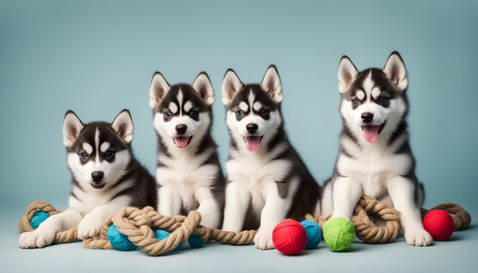 husky-puppies-with-rope-toys