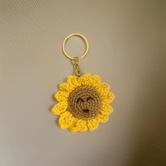 Crochet Sunflower Keychain