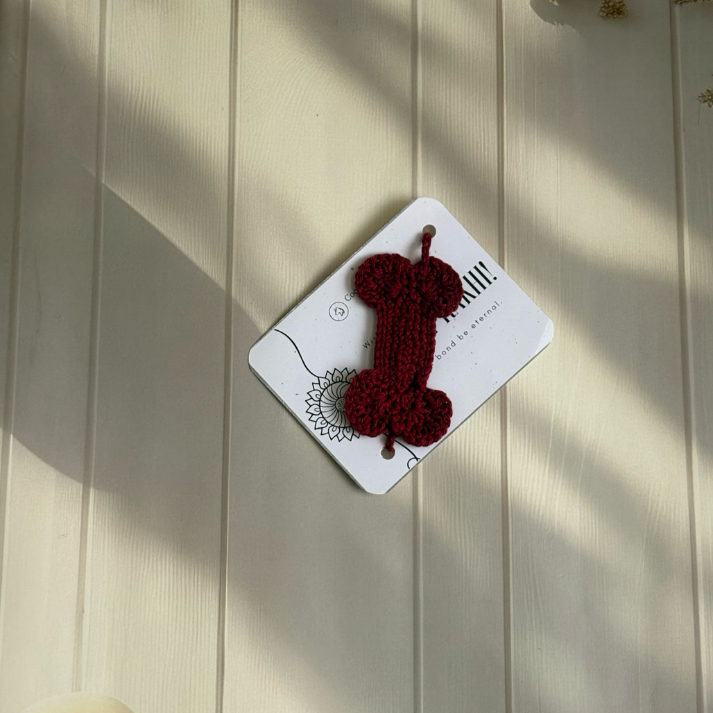 Handmade Bone Rakhi for Pets - Maroon