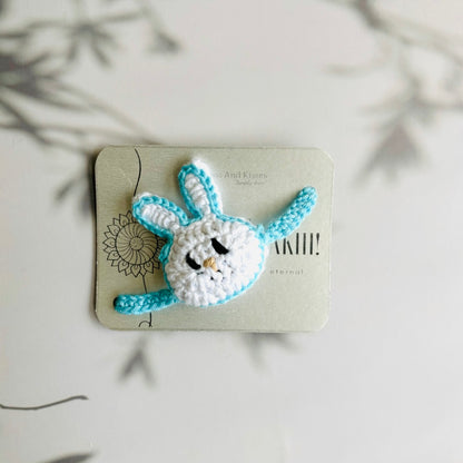 Handmade Crochet Bunny Rakhi - Blue