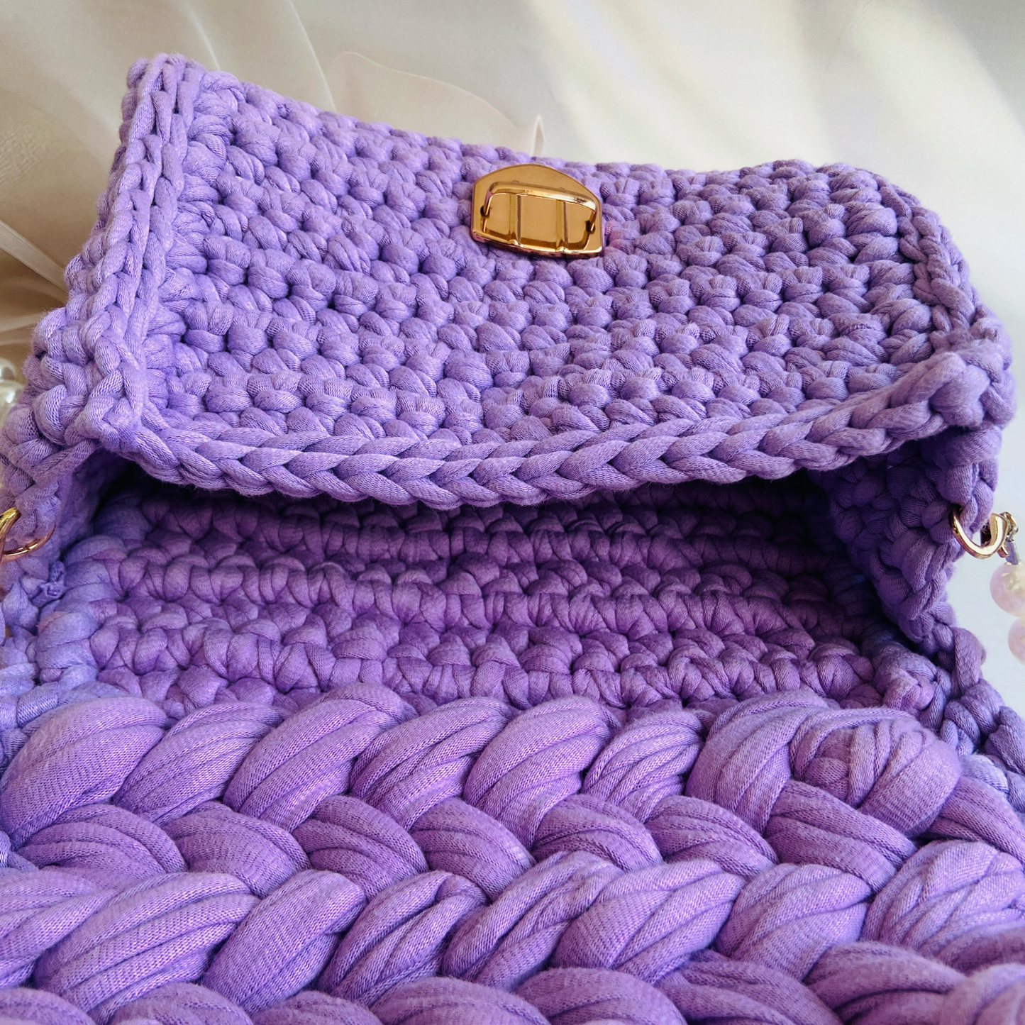 Handmade Crossbody Purple Handbag