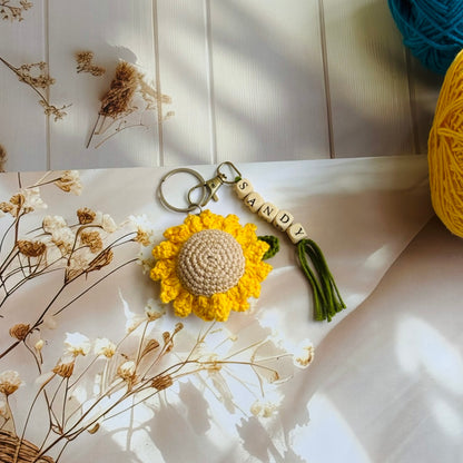 Customised Sunflower Keychain