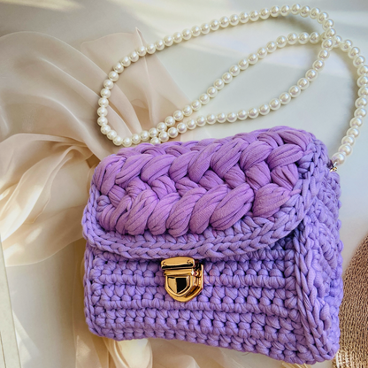 Handmade Crossbody Purple Handbag