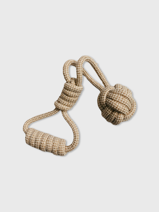 Woven-in Ball Rope  Organic Hemp Pull Toy