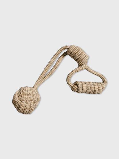 Woven-in Ball Rope  Organic Hemp Pull Toy