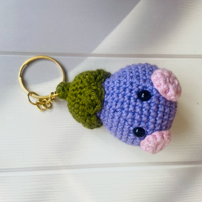 Eggplant Keychain